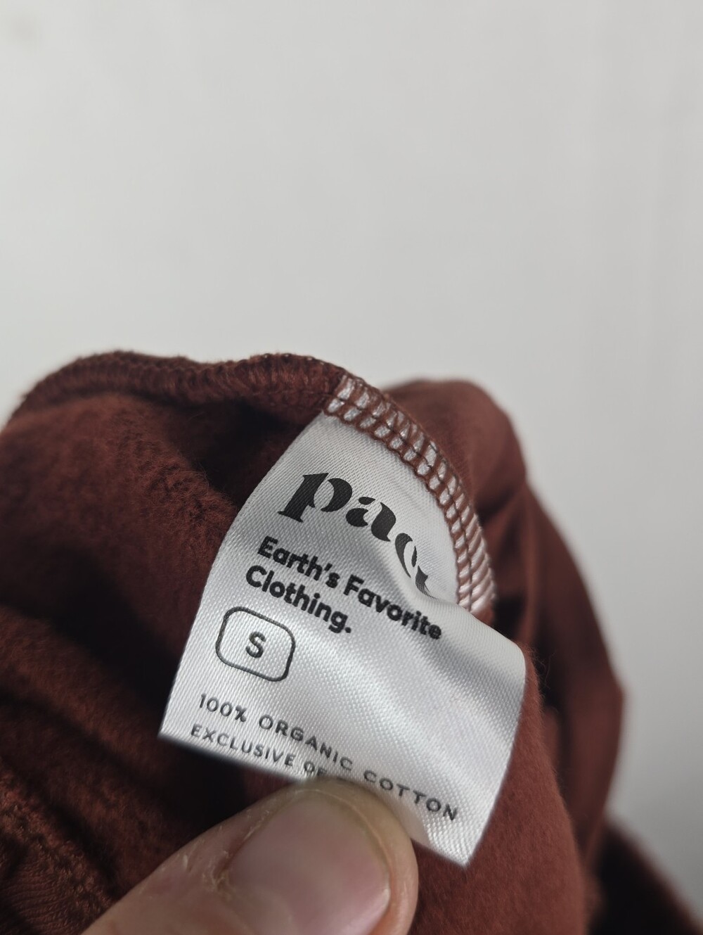 Pact Womens Small One For All Unisex Mahogany Dark Burnt Orange Sweatpants - Picture 8 of 9